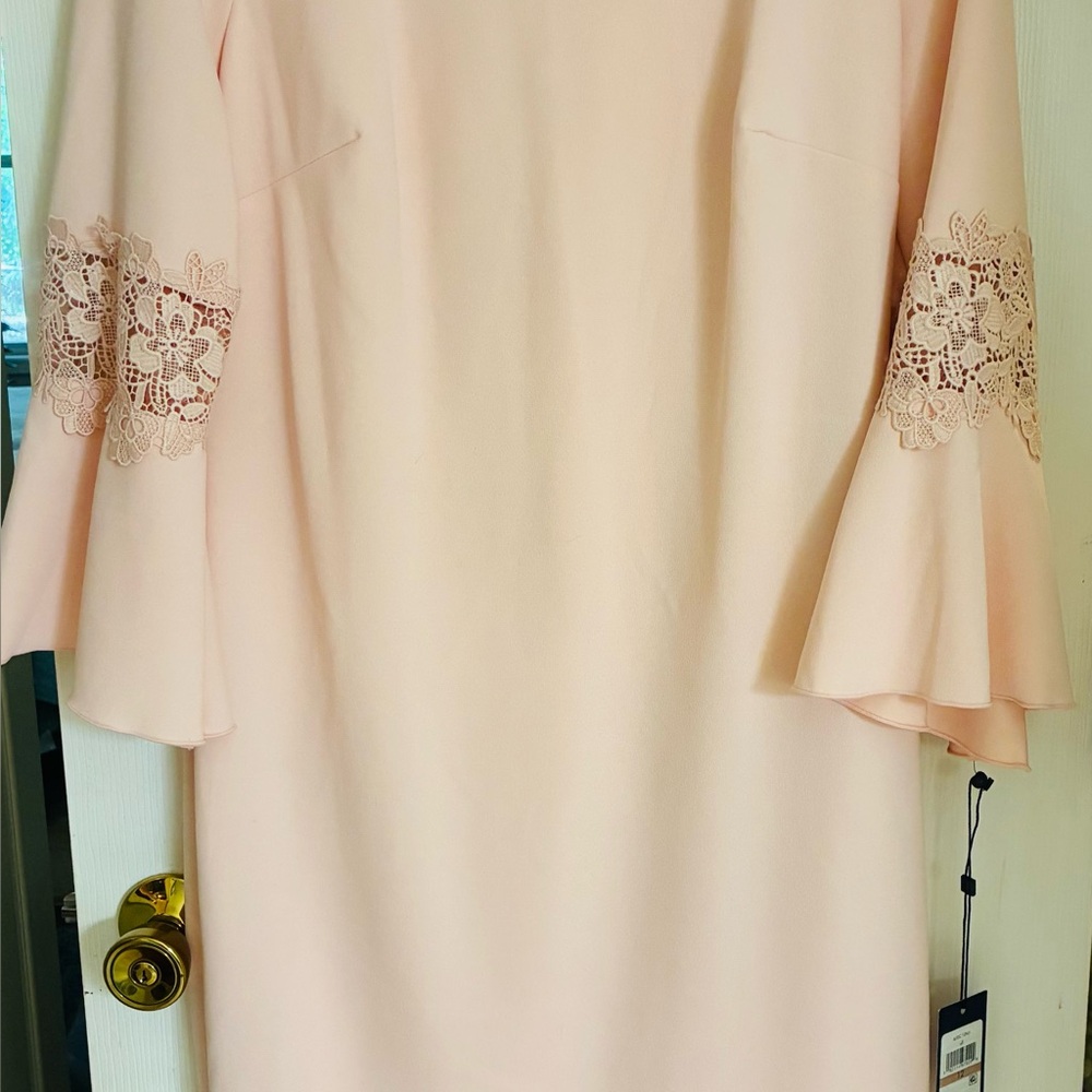 Tommy Hilfiger Pink Sheath Dress with 3/4 Bell Sleeves